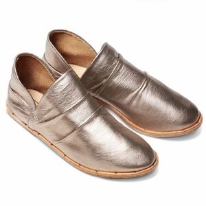 Beek Puffin Leather Booties Metallic Women's 6